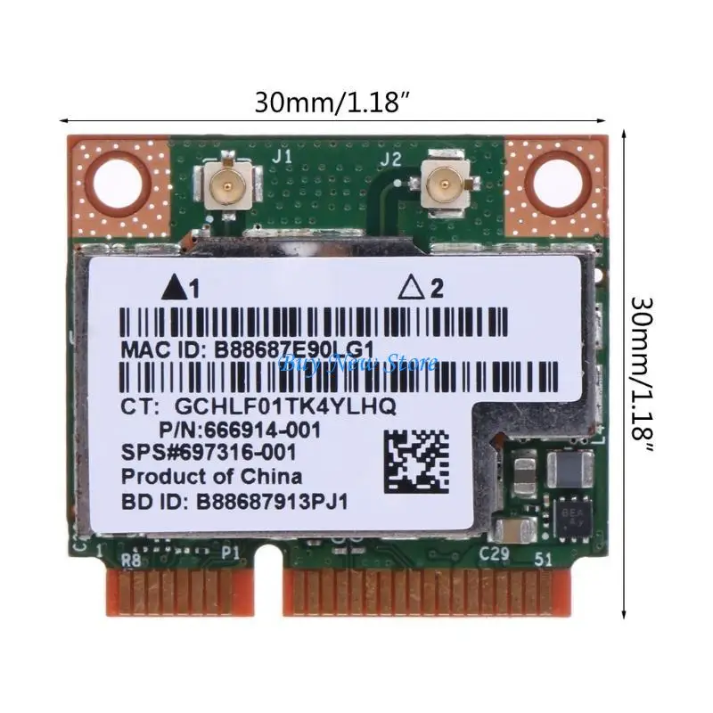 20CE 2.4G/ BT4.0 Mini Tarjeta red inalámbrica doble banda PCIe para BCM943228HMB