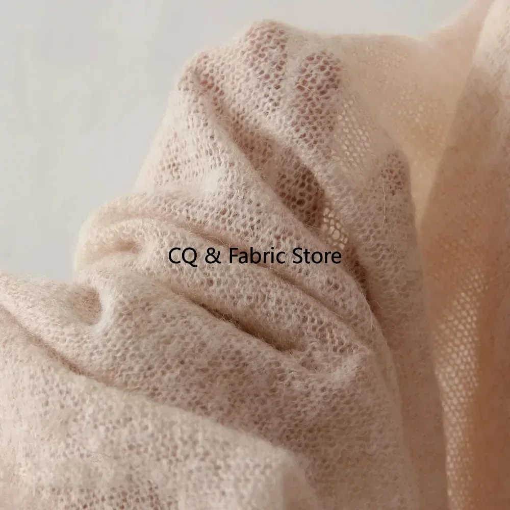 

Мягкая шерстяная легкая кашемировая ткань с ощущением рук, тканая шерстяная дизайнерская ткань для свитера ручной работы, одежда «сделай сам», полудвора