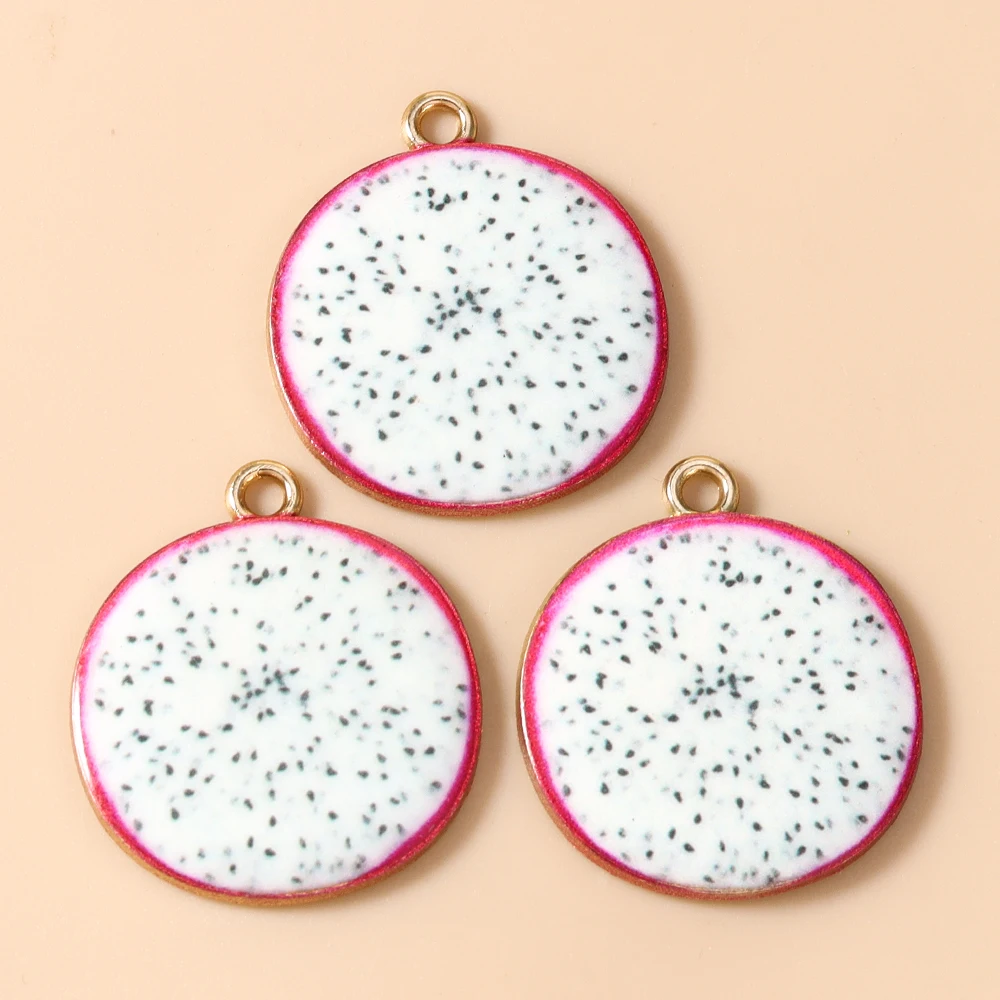 Leslie 20 Stück Charms Frucht Wassermelone Apfel Erdbeere Zitrone Anhänger für DIY-Bastelarbeiten Handgemachter Modeschmuck – Detail 17