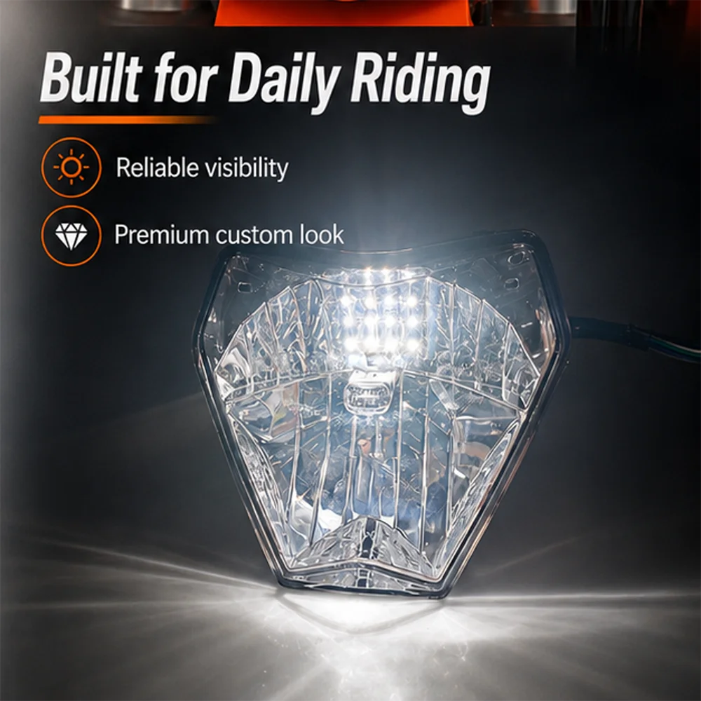 New For KTM EXC EXCF XC XCW SX SXF 125 - 500 2024 2025 2026 Enduro Motorcycle Accessories Headlight Headlamp Head Light Lamp - view 3