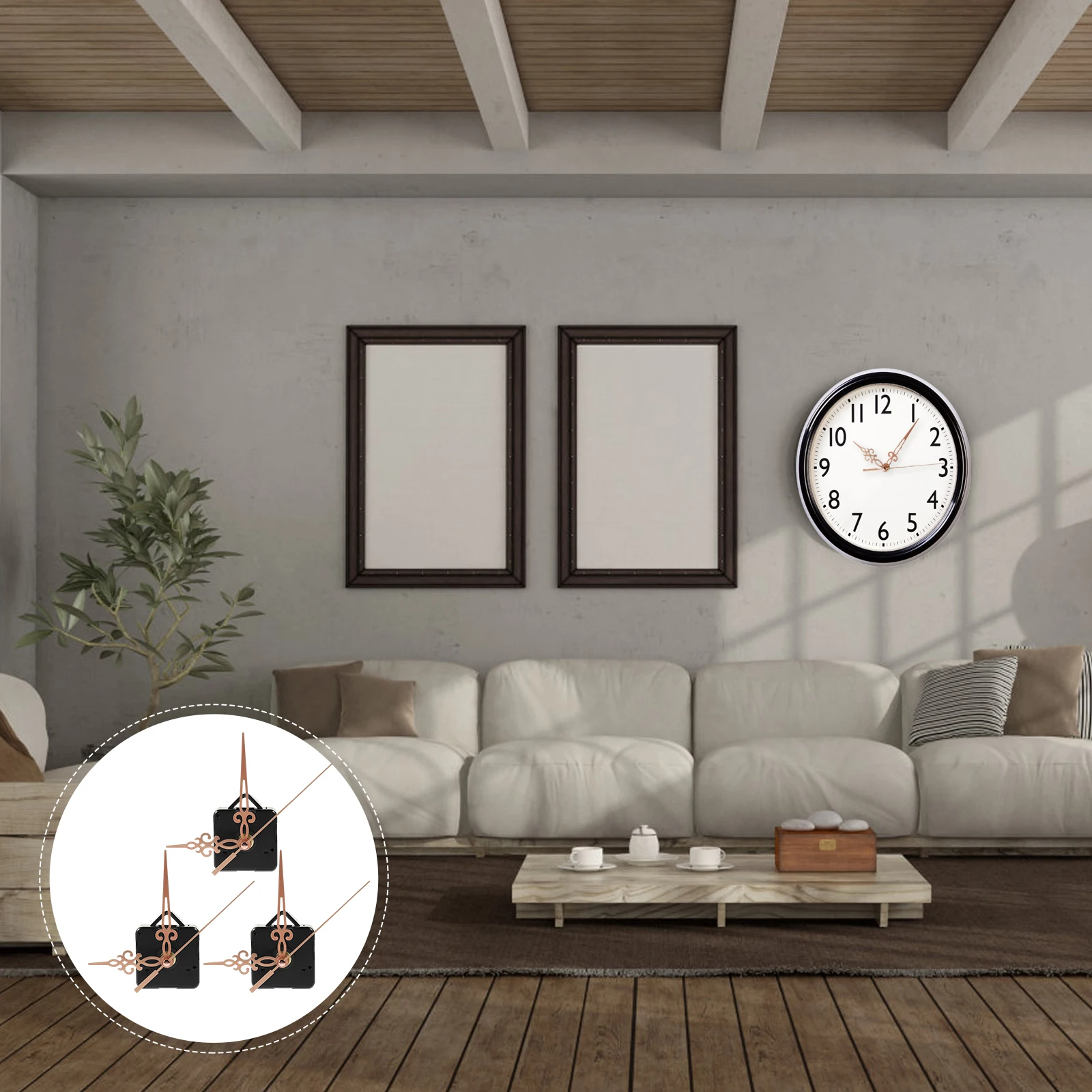 

3Sets Quartz Clock Movement Durable Silent Clock Kits Household Replacement Parts Wear-Resistant Decorative Mechanism