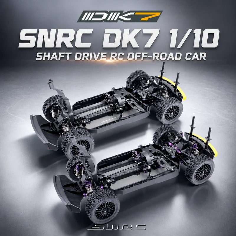 New SNRC DK7 1/10 Shaft‑Driven Remote Control 4WD Rally Off‑road Vehicle Electric RC Frame Chassis Model With Transparent Shell