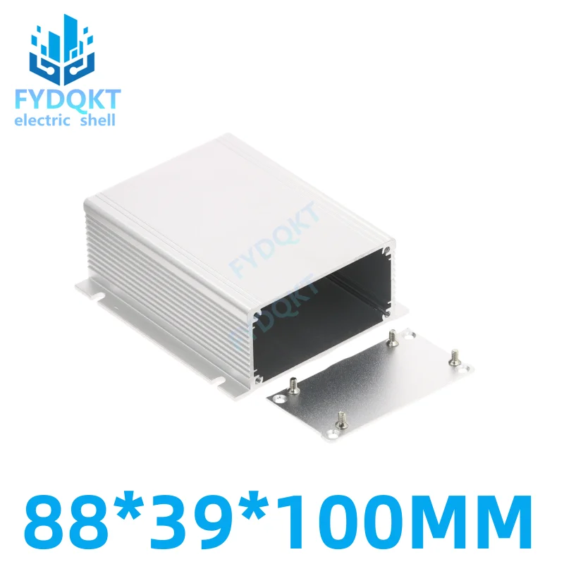 1pc 88x39x100mm Silver Extruded Aluminum Enclosure Electronic Power PCB Instrument Box Case