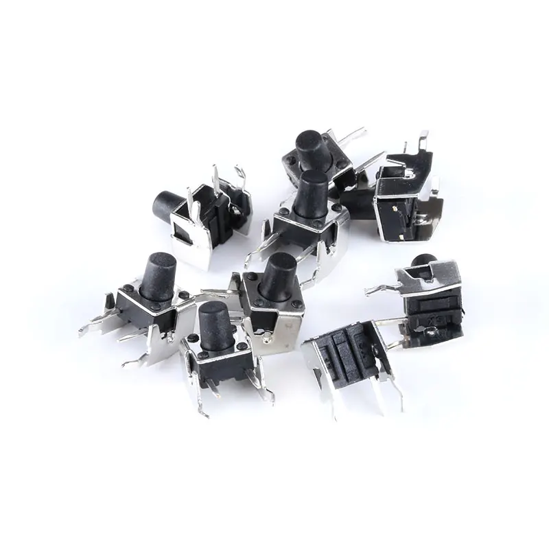 20pcs 6*6*8MM Touch Power Switch Bracket Small Light Black Mini Push Button