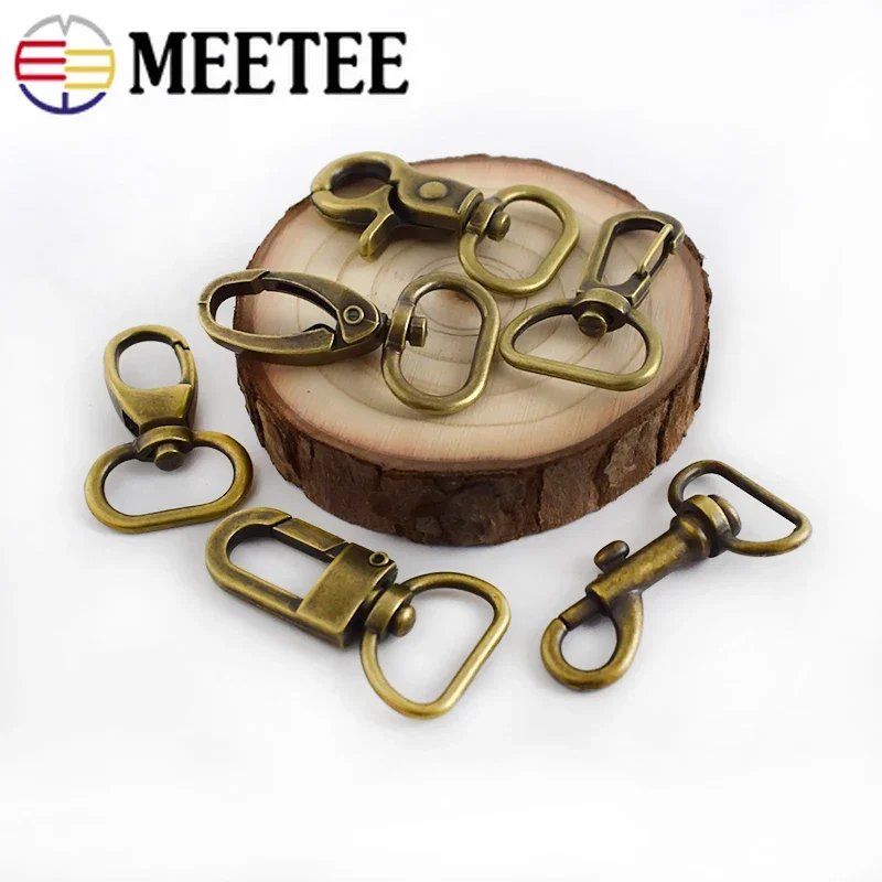 4/10/20 pz 2cm fibbie in metallo bronzo per borsa girevole chiusura aragosta Cilps gancio cinturino fai da te appendere anello accessori Hardware