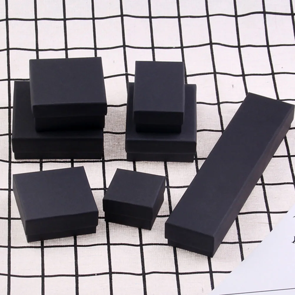 

6Pcs Jewelry Gift Box Portable Small Jewelry Storage Organizer Compact Necklace Ring Earring Case Sponge Liner