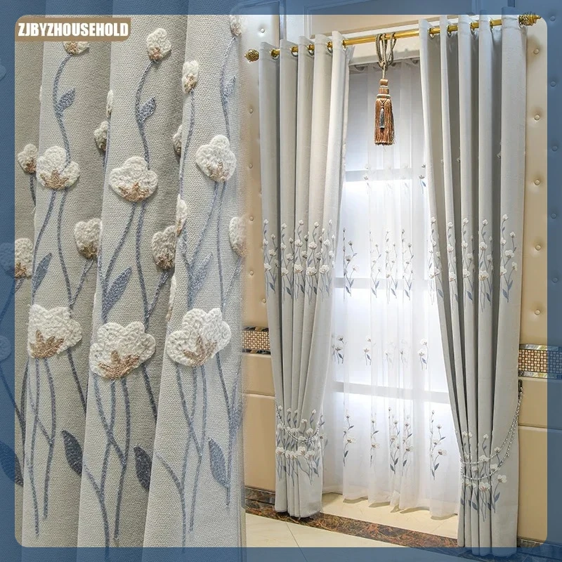 

Custom Size！！Rustic Style High-grade Embroidered Kapok Flowervg Retro Print Nature Vertically Luxury Romantic Retro Print