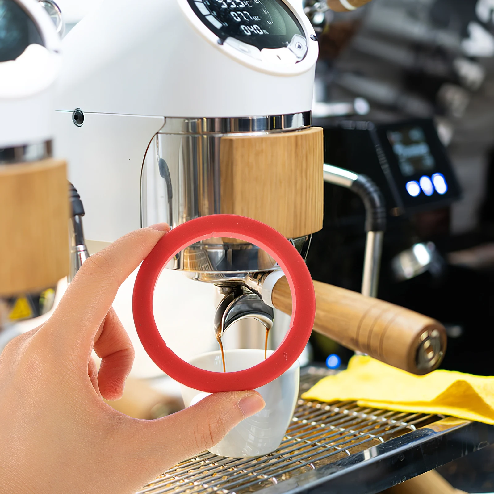 

Espresso Machine Accessories Silicone Steam Ring Elegant Replace Part for Coffee Machine Brewing Heads Espresso Pot Gasket