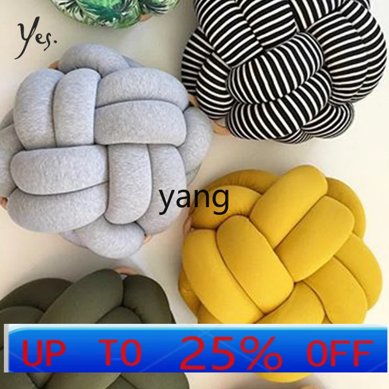 LMM Vintage Braided Handmade Simple Sofa Stool Cushion