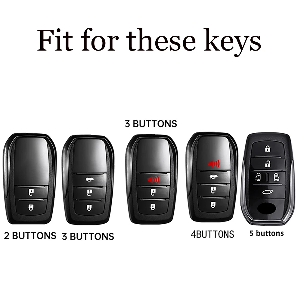 Carbon Style Car Key Case Cover For Toyota Corolla SE 2023 Camry 50 55 TLC200 Yaris Land Cruiser Prado150 RAV4 Venza SIENNA