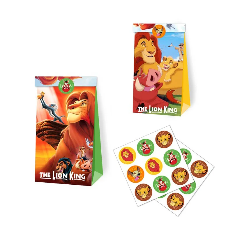 12pcs disney Anime The Lion King mickey mouse kids Toys Gift Candy Bag Cartoon Theme Party Festival Birthday Decoration gift