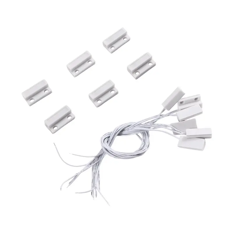 【TODAY-BUY】Magnetic Door Window Sensor MC-38 6Pcs For Wired Switch For Wired WIFI GSM Home Alarm System Normally Closed Nc