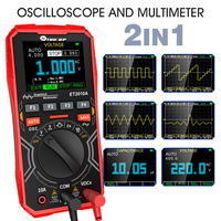 TOOLTOP 2 in 1 Digital Oscilloscope Multimeter 1MHZ Bandwidth 2.5Msps High Real-Time Sampling Rate 4000 Counts Multimeter