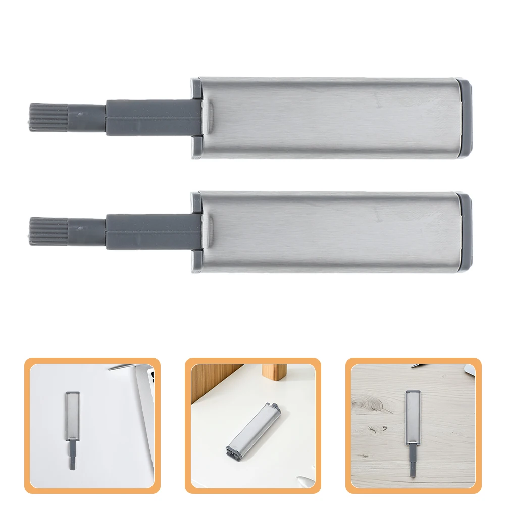 

6pcs Cabinet Push to Open Latch Self Eject Design Steel Shell Handle Free Smooth Quiet Use ABS Steel Durable Humid Environments