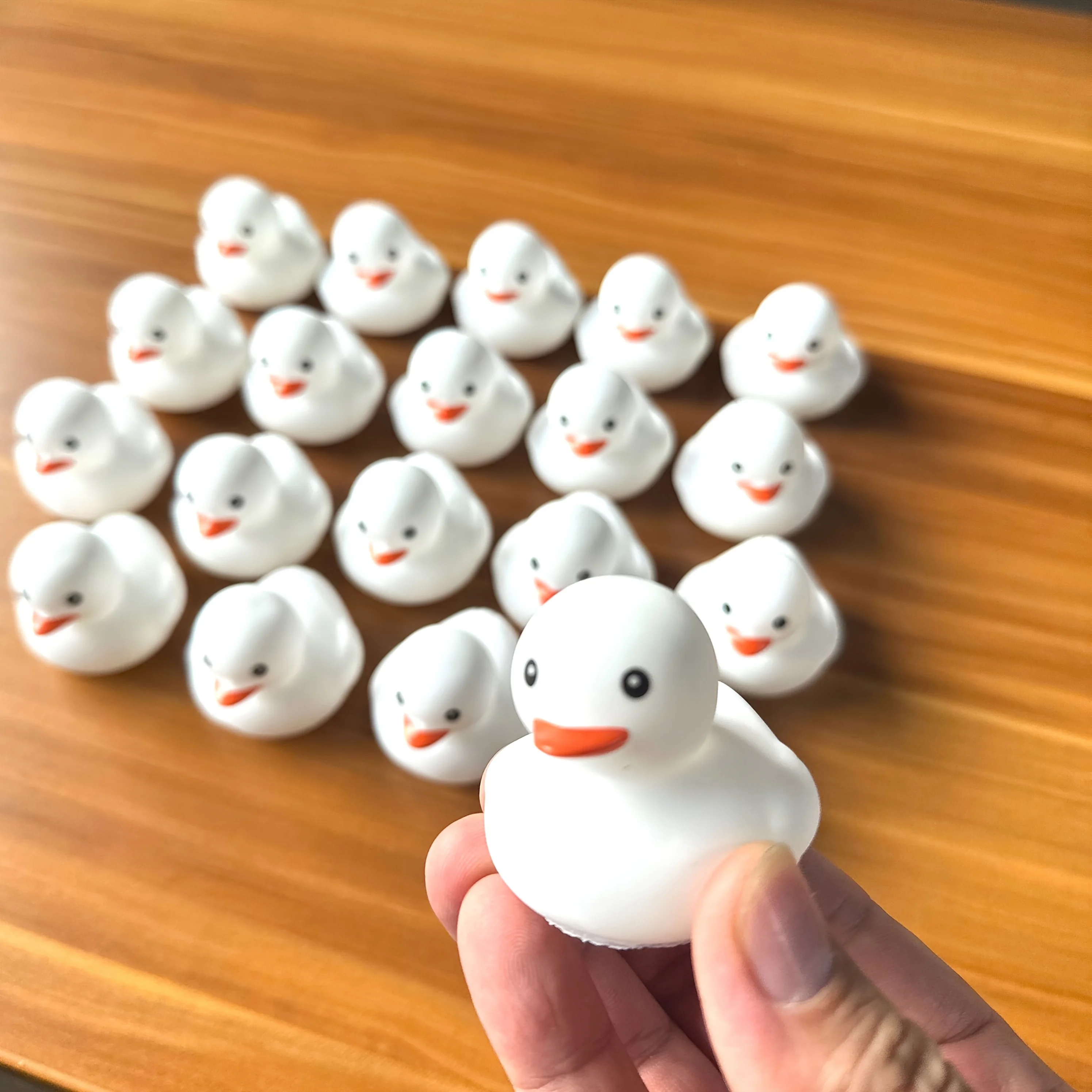 6/12/24 pcs White Rubber Ducks in Bulk Small Duck Gift Bathtub Toys for Holiday Cruise Birthday Party Favor view 6