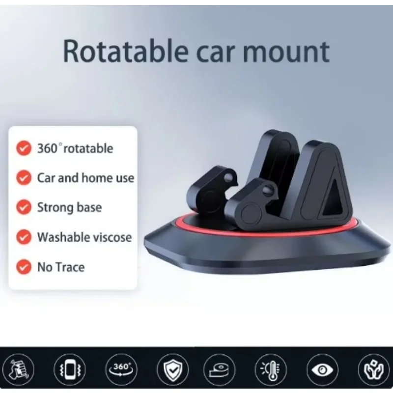 Anti Slip Adjustable Car Phone Stand For iPhone 16 15 Huawei 360 Degree Rotatable Strong Adheresive Universial Cell Phone Holder