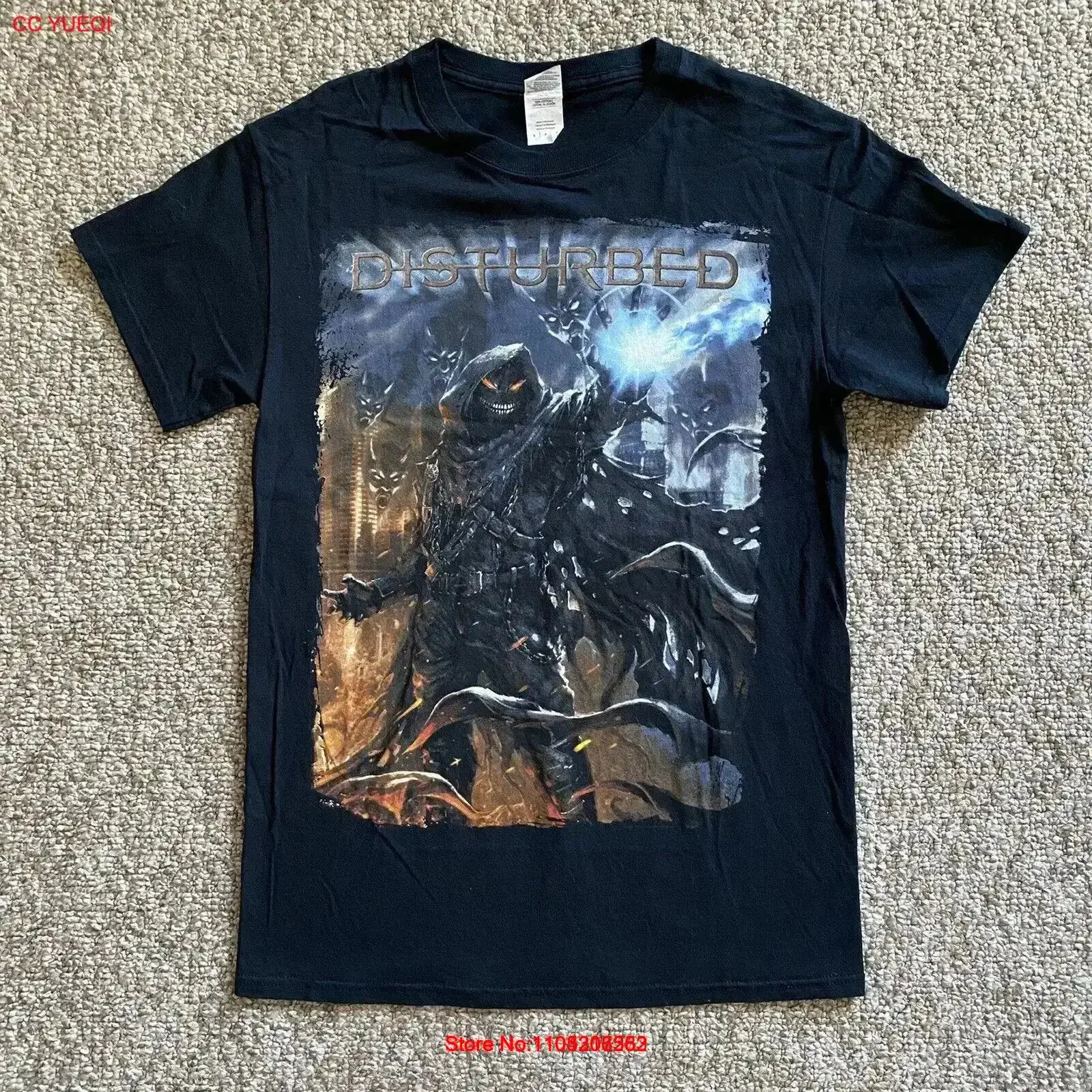 Disturbed T Shirt Mens Small Black  Dark Messiah Metal Band vintage Washed streetwear Unisex Casual designer clothes graphic