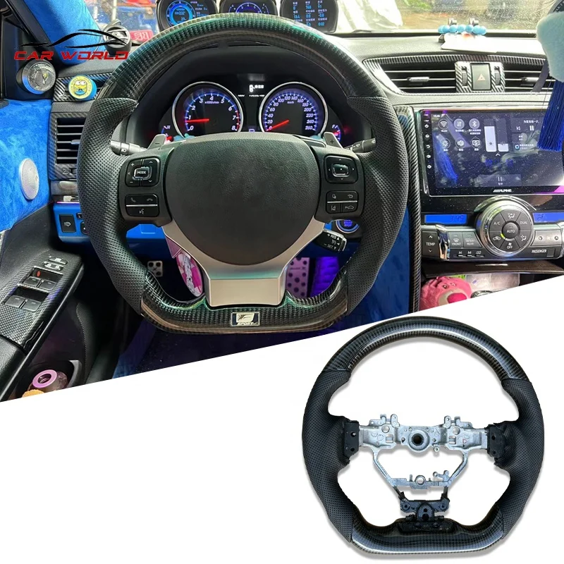 Car Accessories Swift Steering Wheel For Lexus IS GS RX NX 2013-2017 Carbon Fiber Material Interior Parts