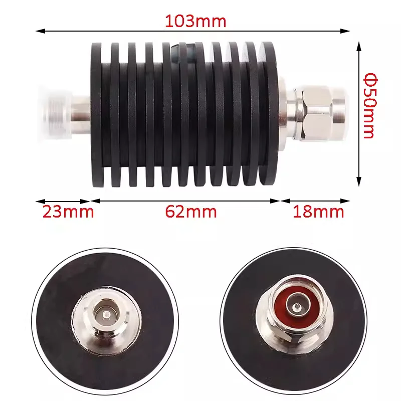 N-type 50W attenuator Coaxial  High-power  RF attenuator Fixed