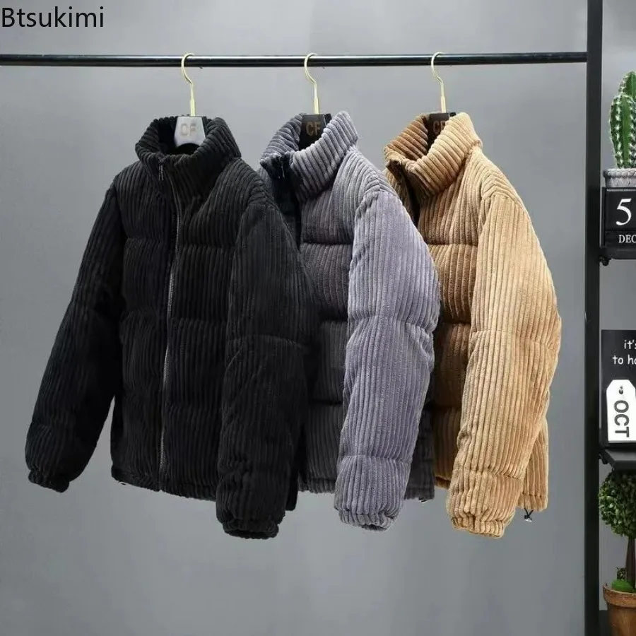 Plus Size 4XL 5XL Autumn Winter Jacket Men Parkas Thick Warm Streetwear Cotton Coat Mens Warm Coat Solid Men Outwear for Winter