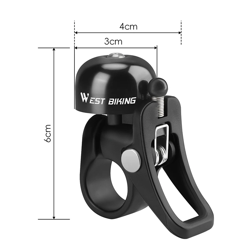 WEST RADFAHREN Mountainbike Glocke Sicherheit Warnung Signal Laut Retro Fahrrad Glocke Straße Lenker Fahrrad Zubehör Reit Ausrüstung – Detail 2