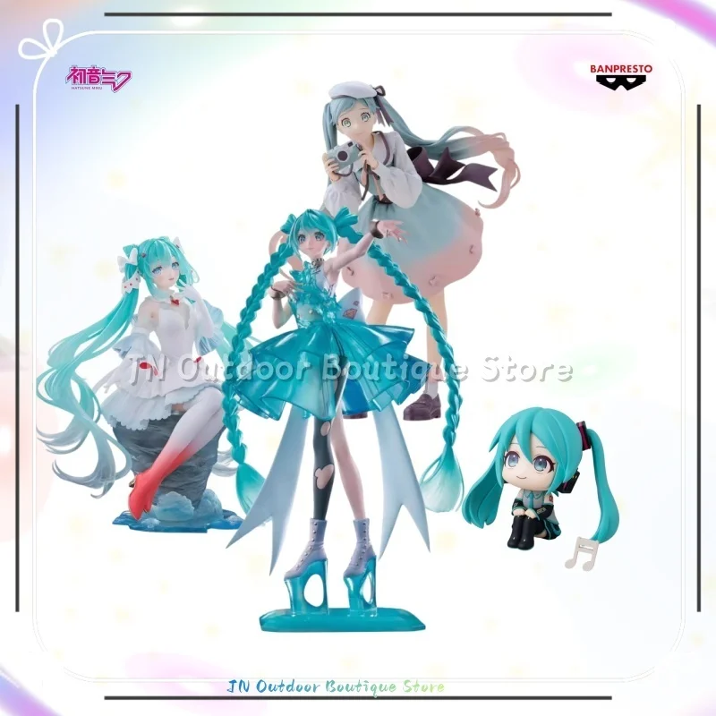 バンダイ-初音ミク-フィギュア-クリアラックス-エメラルドクリオネ-キュートなキャラクター-pvcモデル-デスクトップデコレーション-コレクタブルオーナメント