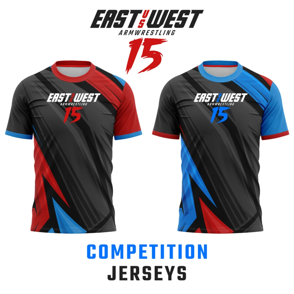 Camiseta del equipo de lucha libre de brazos, uniforme de entrenamiento para entusiastas de la muñeca, uniforme de juego de fitness East vs West Devon 2024