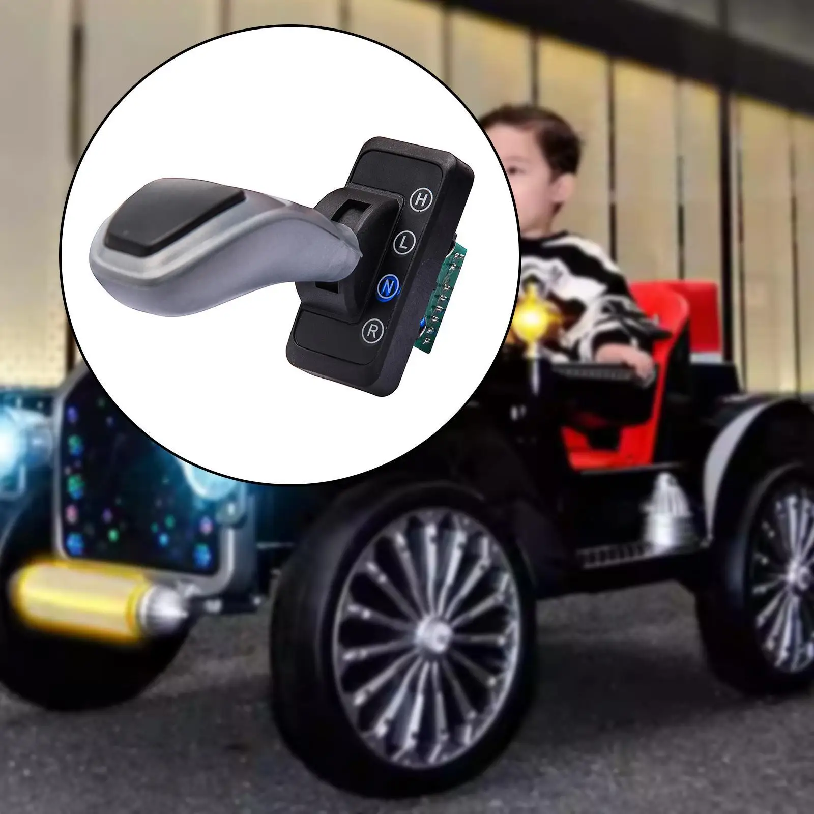 Interruttore per putter per auto elettrica per bambini Accessori per giocattoli per auto per bambini Sostituzione con impugnatura comoda Interruttore per retromarcia avanti facile da installare