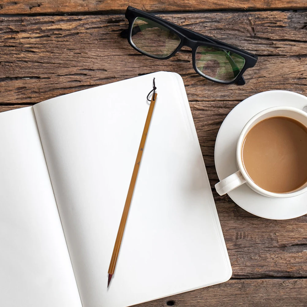 

2 Pcs Lower Case Writing Brush Pens for Calligraphy Paint Hook Line Beginners Bamboo Pole Caligraphy Brushes