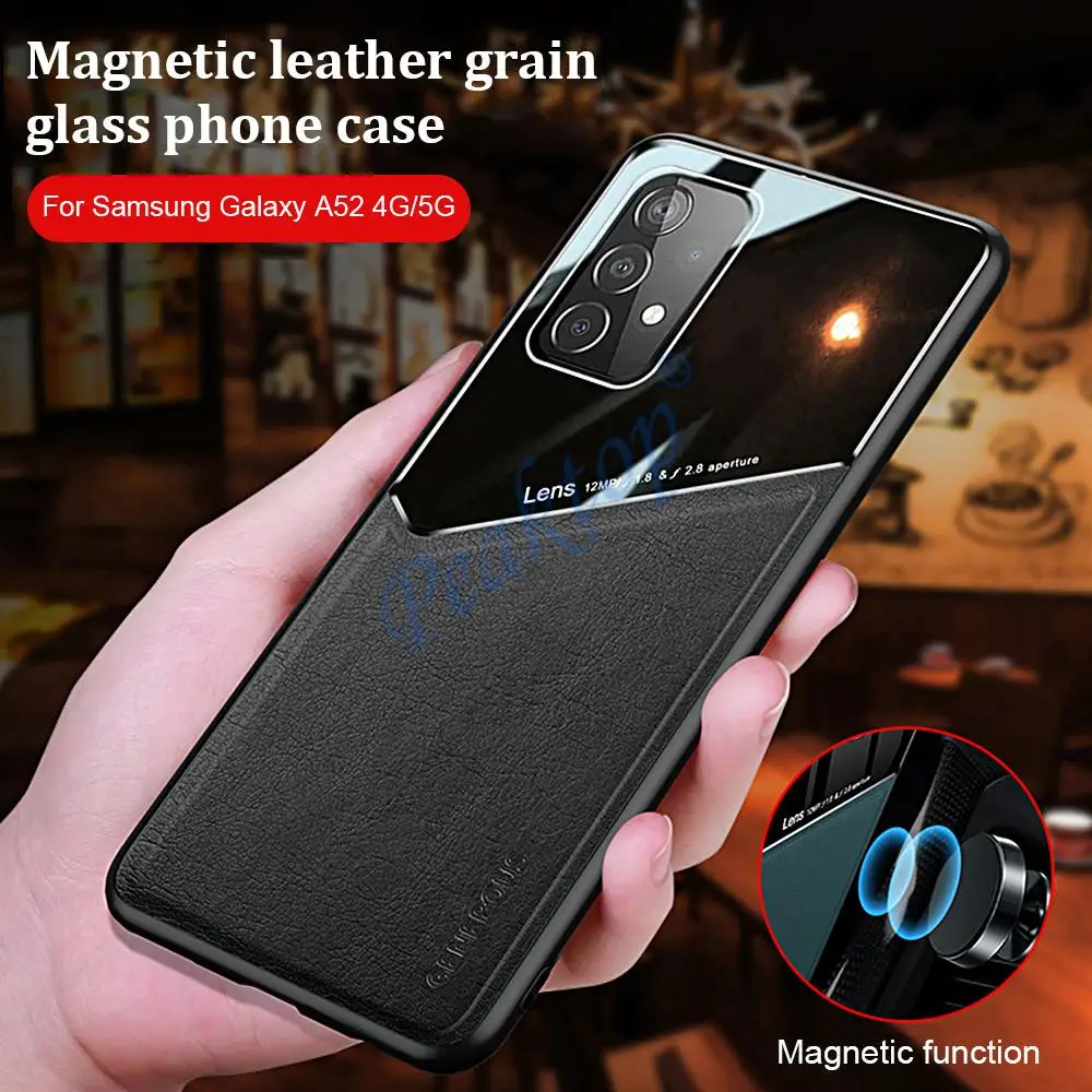 Magnet Case For Samsung Galaxy A12 A52 A72 A42 A32 5G Thin Leather Silicone Case Cover For Samsung S21 Ultra S21 Plus S21 S20