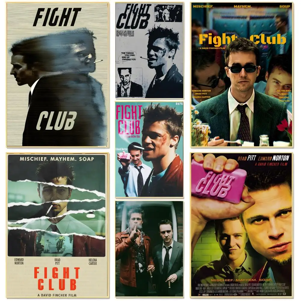 thriller movie cult F-Fight Club Poster Living Room Bedroom Decorative Print Unframed Decor