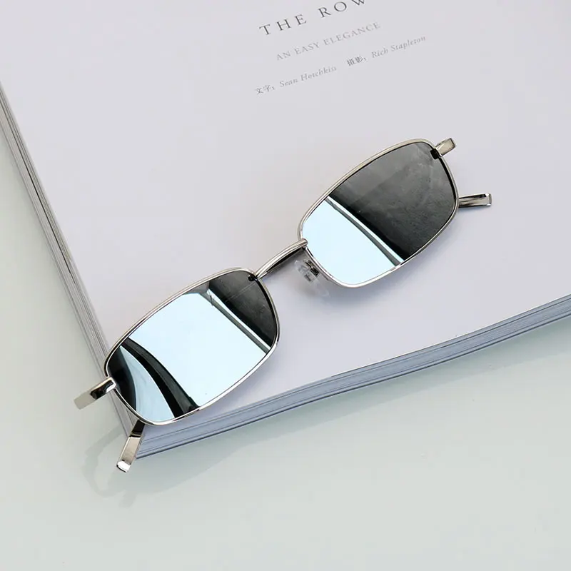 Retro Quadrat Sonnenbrille Candy Farbe Vintege Metall Katze UV400 Weibliche Sommer Straße Brillen für Frauen Korea Stil Gafas De Sol – Detail 8