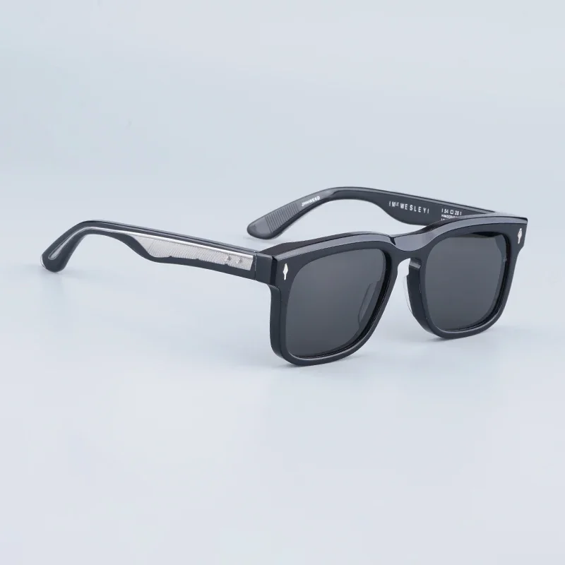 

WESLEYI Premium Acetate Sunglasses Fashion Men Classical Handmade in Japan Style Brand Eyeglasses Lady Square Unique Eyewear