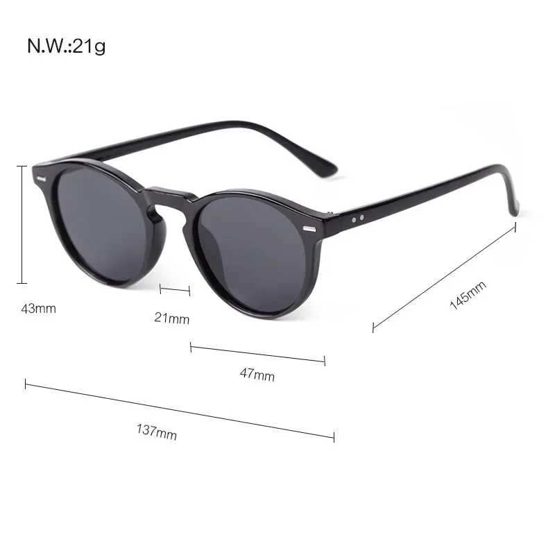 Vintage Fashion Round Sunglasses Women Men Brand Design Retro Rivet Yellow Blue Lens Square Sun Glasses Male Female Goggles view 5