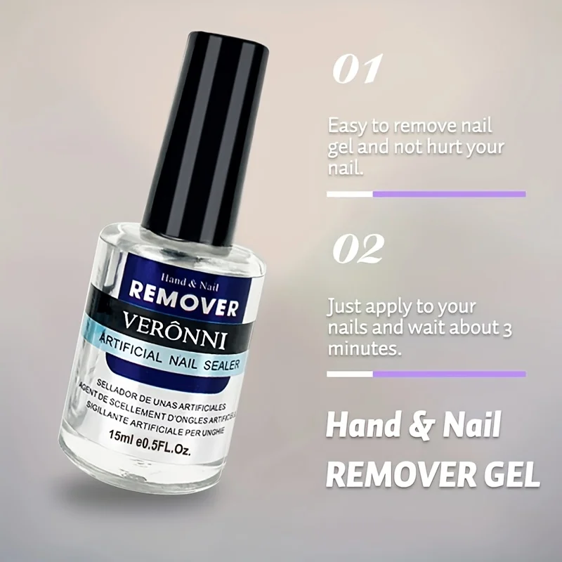 Dissolvant de colle à ongles sans fissures, huile pour cuticules sans endommager, dissolvant de vernis à ongles sans acétone pour ongles légers et relaxants