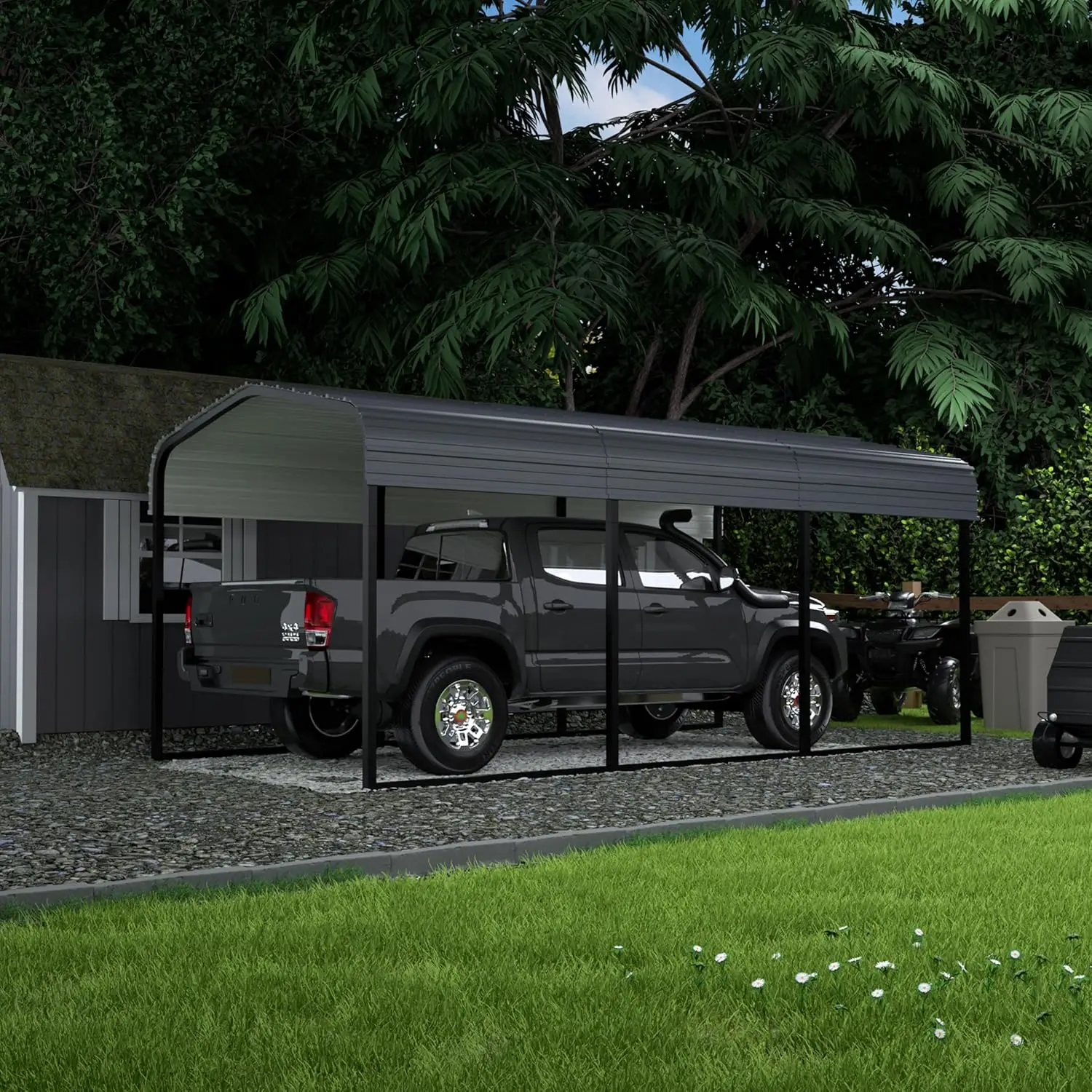 

10x15 Heavy Duty Carport Thicken Steel Roof Extra Large Metal Car Shelter Shade Outdoor Storage, Custom