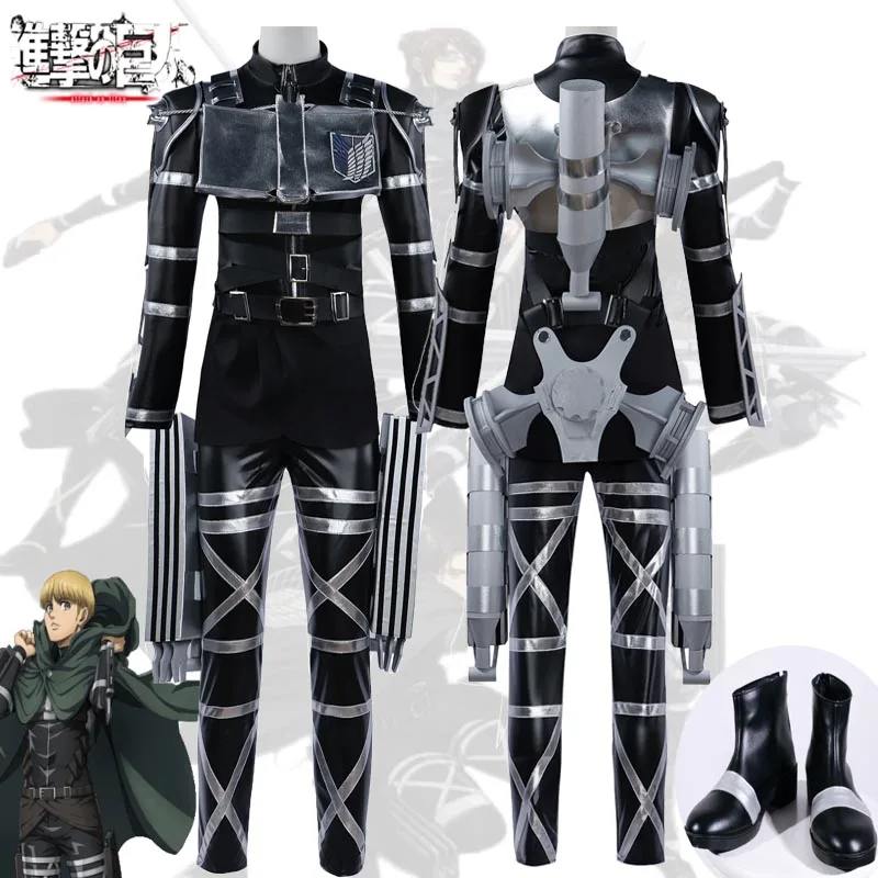 

Anime Eren Jaeger Mikasa·Ackerman Cosplay Costume The Final Season Attack On Titan Combat Suit Halloween Uniform for Men Clothes