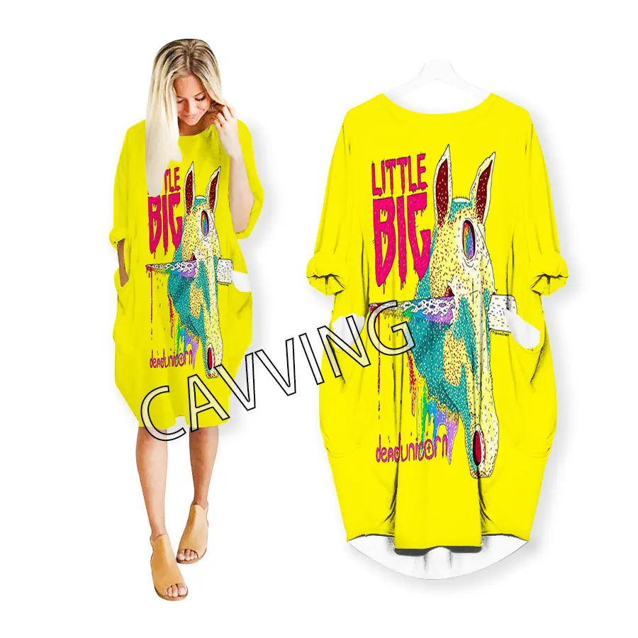 

CAVVING 3D Print Little Big Rock Fashion Funny Shirt Suit Harajuku Top Women Anime Gown Logo Women's Skirt Long-sleeved Dress