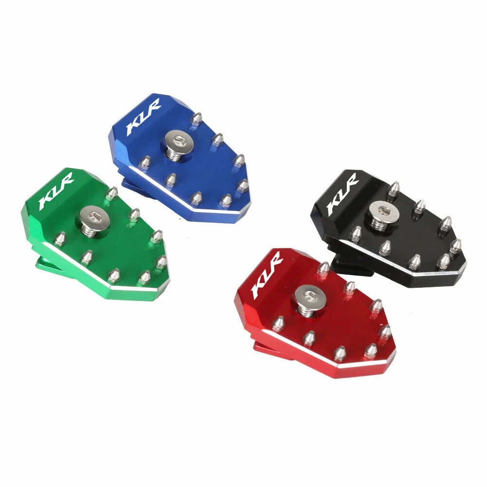 KLR LOGO CNC Pedal de freno derecho almohadilla de extensión de reposapiés para Kawasaki KLR650 KLR 650 2008-2023 2009 2010 2011 2012 2013 2014