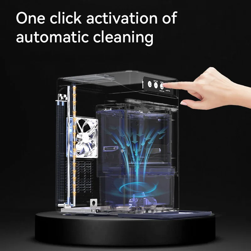 17KG/DAY Home Ice Maker Self-Cleaning Portable Countertop Ice Maker Soft-Chew Granular Ice Machine With Auxiliary Water Tank