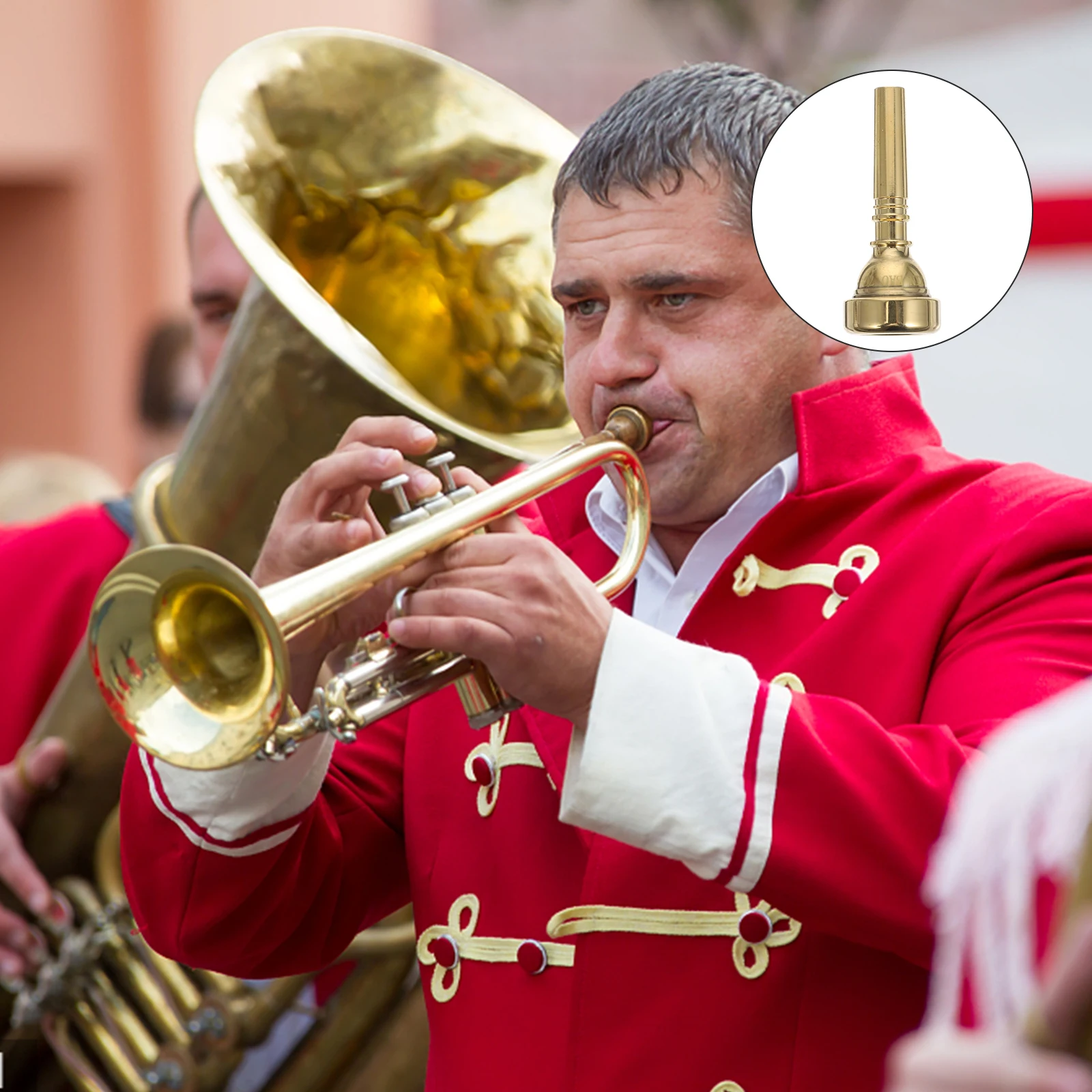 

Brass Trumpet Durable Beginner Instrument Replacement Part Professional Trumpet Mouthpiece Replacement Student Practice