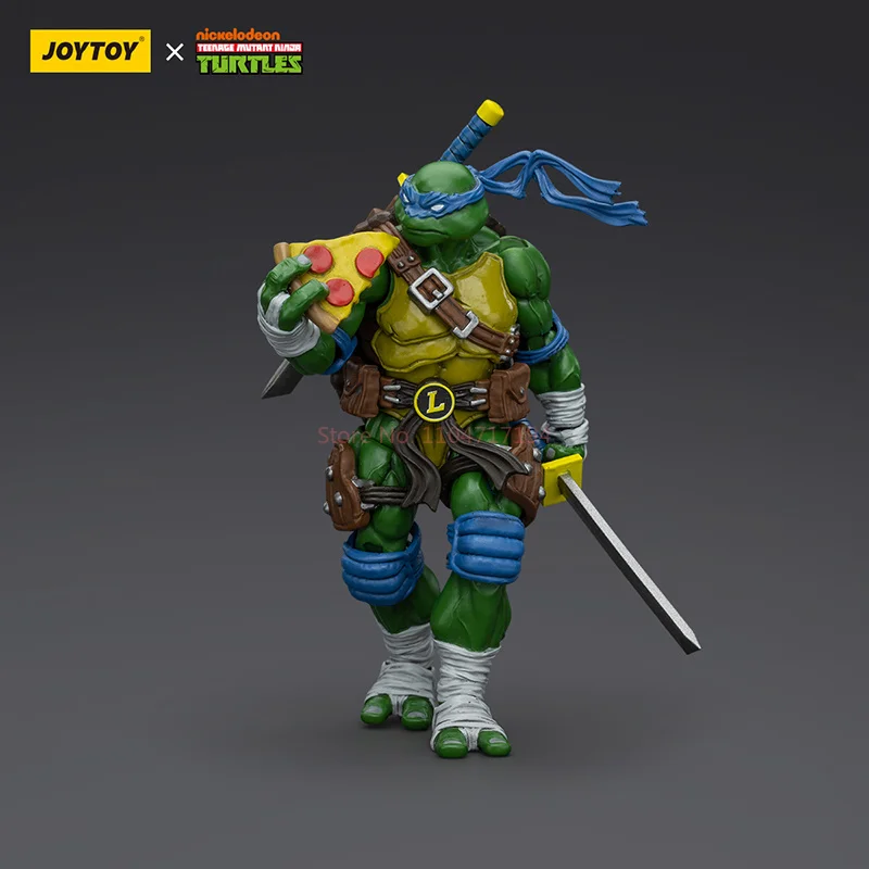100% Genuine Joytoy Teenage Mutant Ninja Turtles 4 Pack Set Leonardo 1/18  Poseable Action Figure Michelangelo Raphael Model Kit - Image 5