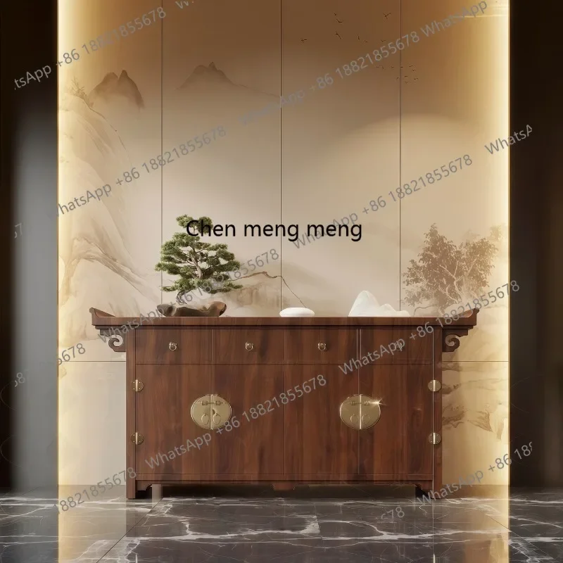 

X Solid wood entrance, entrance hall cabinet, living room decoration, storage, dining side cabinet against the wall