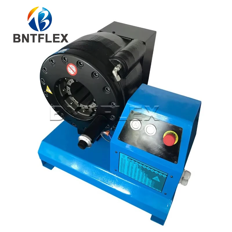 2 بوصة 4 طبقات خرطوم هيدروليكي المكشكش DC12V 24 فولت خدمة الشاحنة المتنقلة آلة تجعيد الخراطيم الهيدروليكية مع رف القوالب
