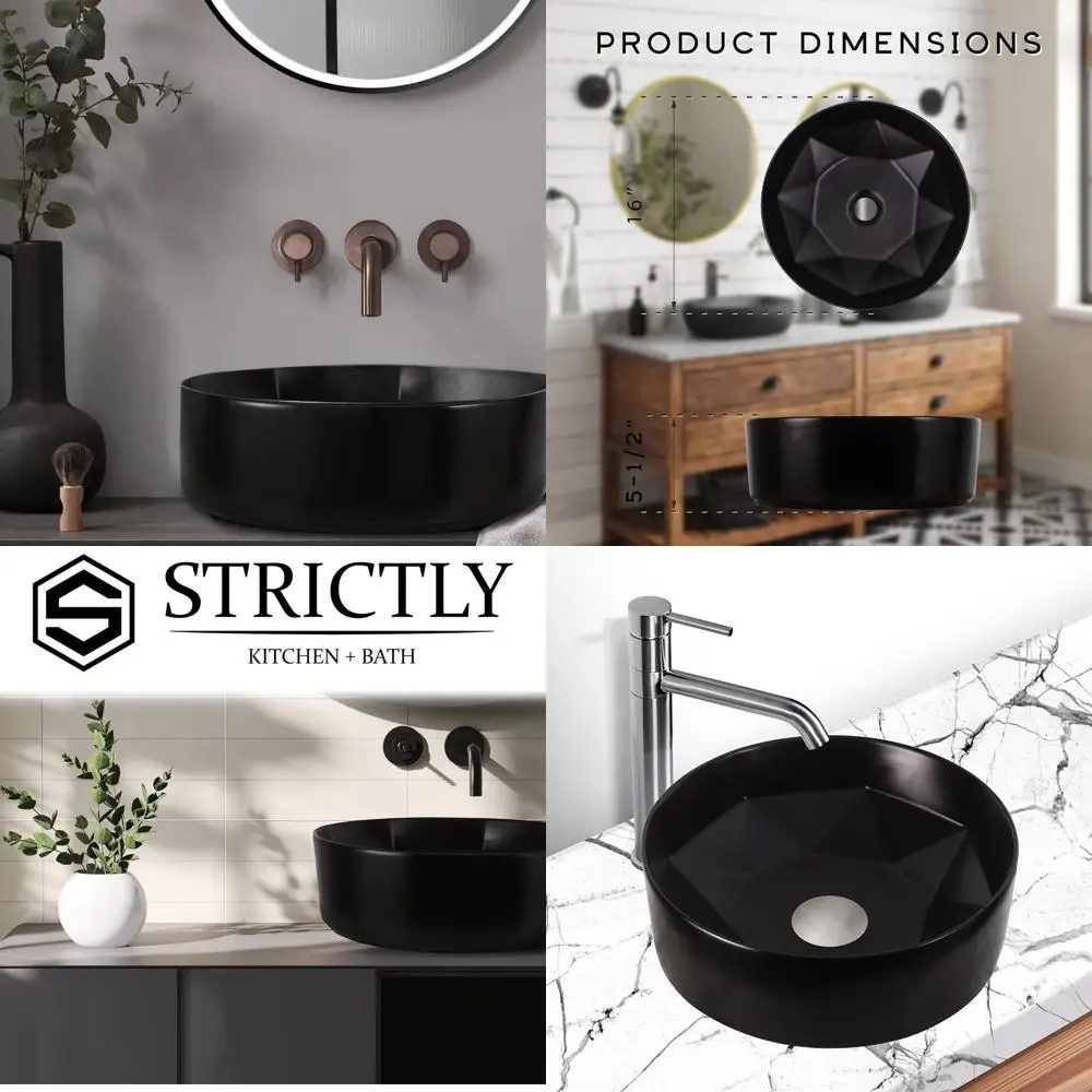 16 Round Black Abov…