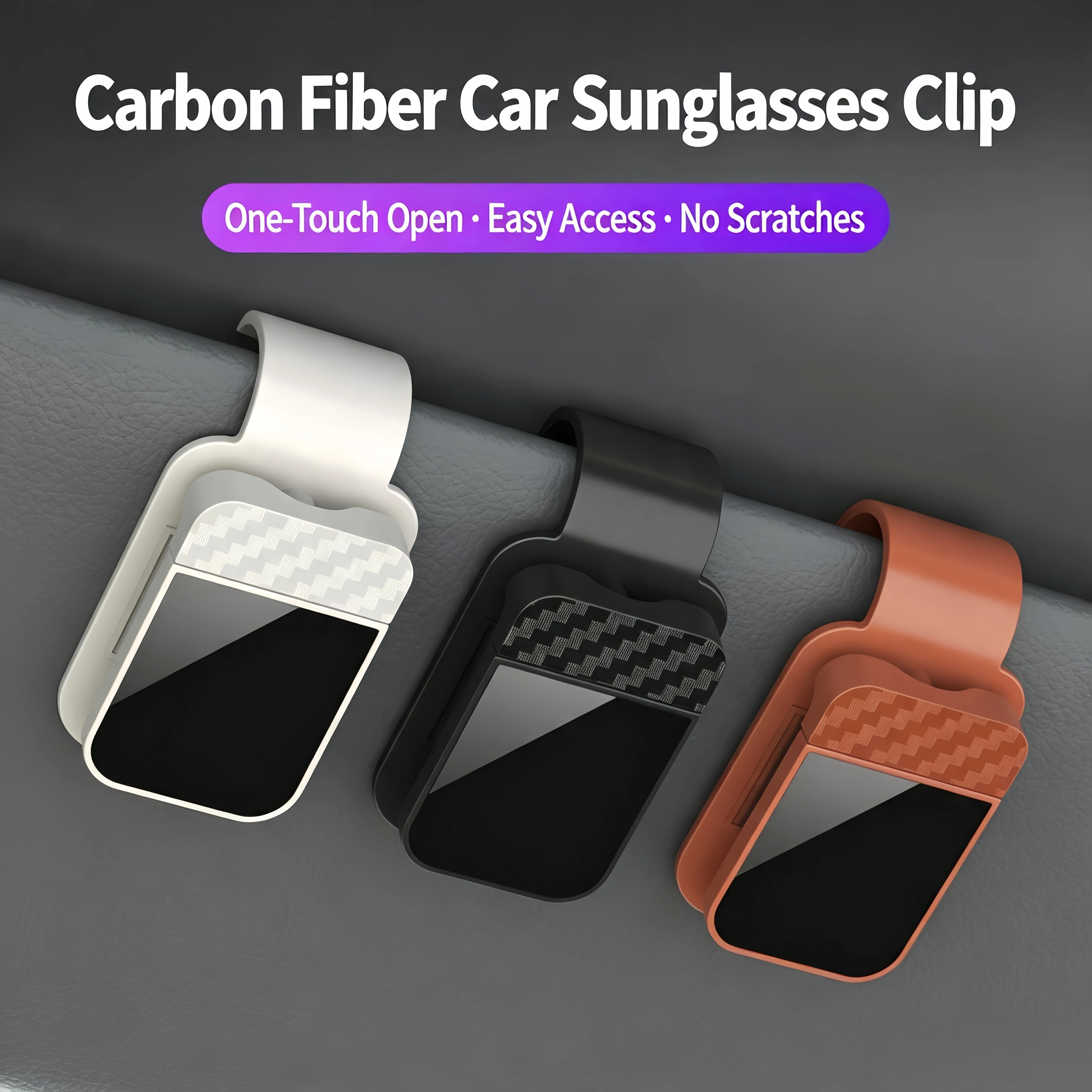 Car Accessories For Interior - Sonnenblenden-Clip für Sonnenbrillen, stabiler Brillenhalter, Karten-