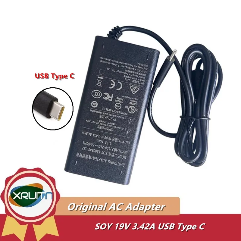 純正-soy-1900342-327-スイッチングacアダプター-19v-342a-usb-c-type-c-6498w-充電器-65w-電源