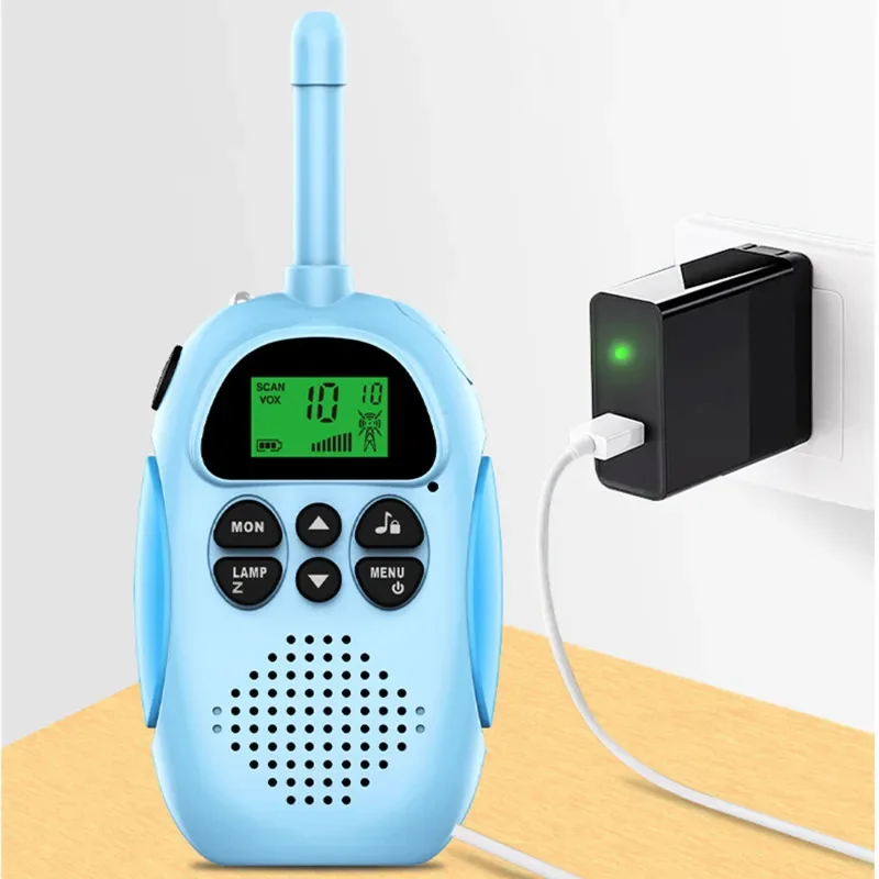 Kinder Walkie Talkie USB Lade Eltern Kind Interaktive Elektronische Spielzeug 3 km Drahtlose Starke Signal Telefon Sprechen Taschenlampe