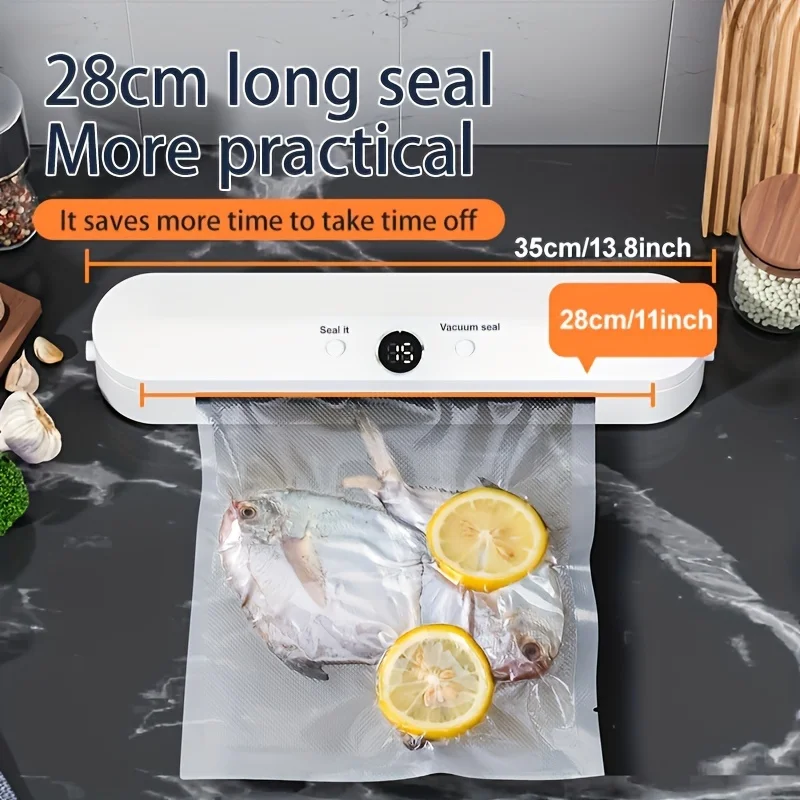 Xiaomi Vacuum Sealer Automatic Packaging Machine Food Vacuum Sealer Vacuum Food Sealing Dry Wet 2-in-1 Food Preserver Home New