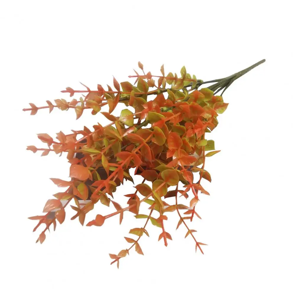 Fall Artificial Flowers Low Maintenance Artificial Plants 10pcs Fall Artificial Eucalyptus Plants Halloween Thanksgiving Harvest